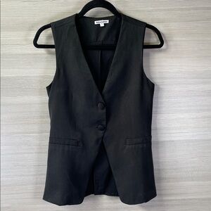 Reformation Women’s Black Casey Vest Tailored Waist Coat XS